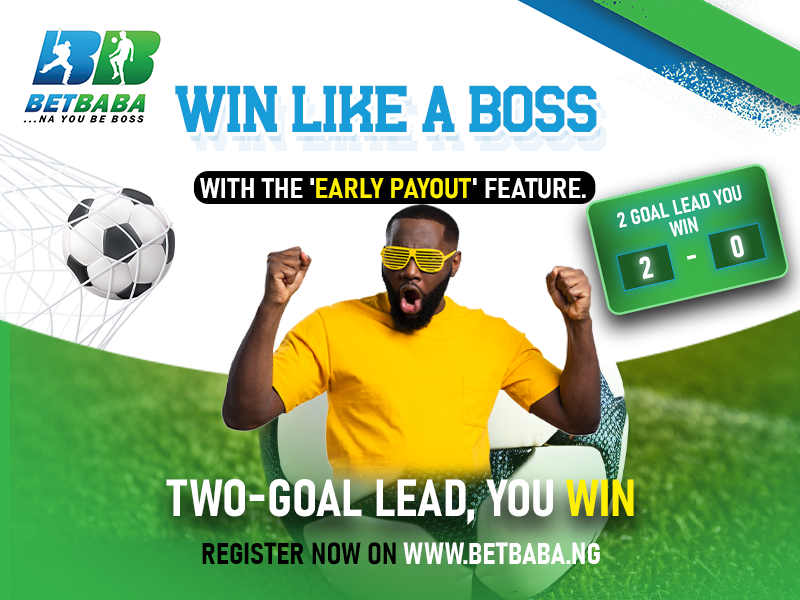 two goal lead, you win.